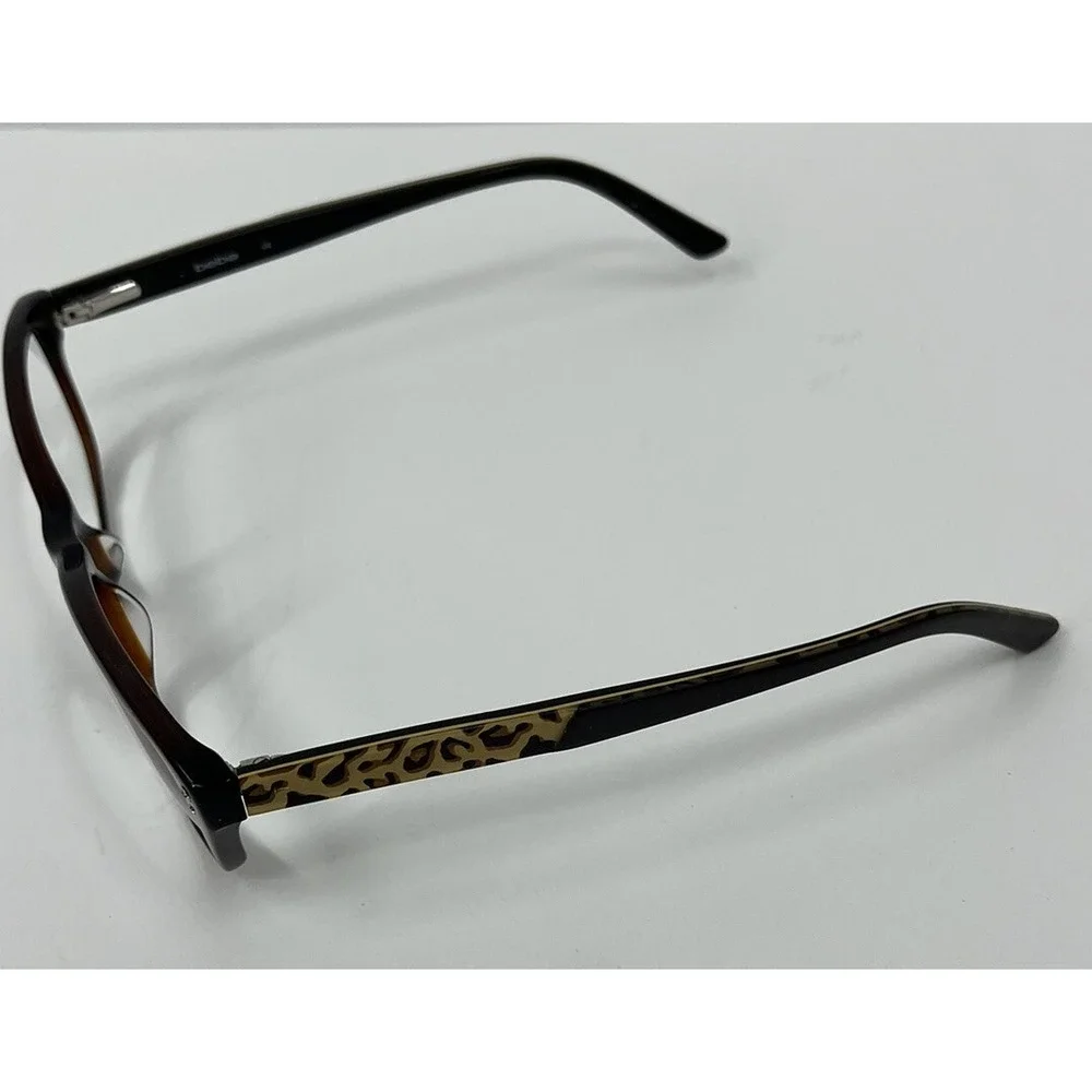 Bebe Hot Stuff Topaz Brown Leopard Cheetah 52-14-135 Eyeglasses Frames